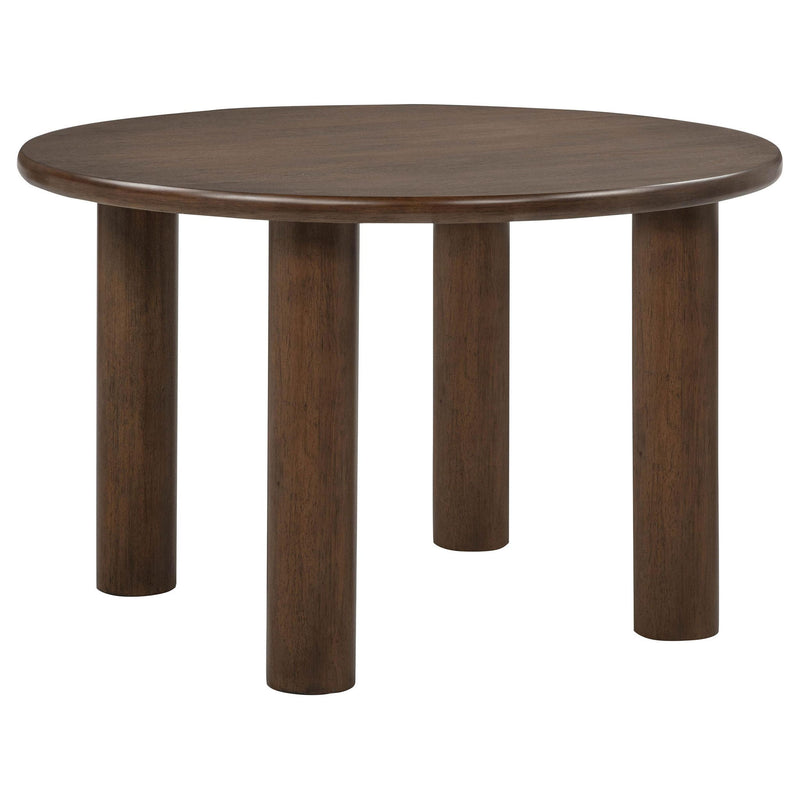 Faulkner 48-inch Round Wood Dining Table Brown Oak