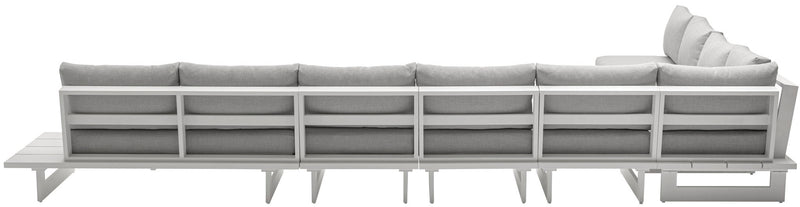 Maldives - 7 Piece Water Resistant Outdoor Patio Modular Sectional With White Base