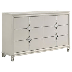 Olivia - 6-Drawer Dresser Cabinet - Pearl White