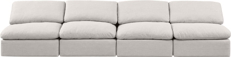 Indulge - Linen 4 Seat Modular Armless Sofa