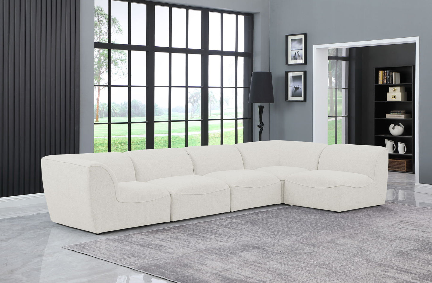 Miramar - Modular Sectional 5 Piece - Cream