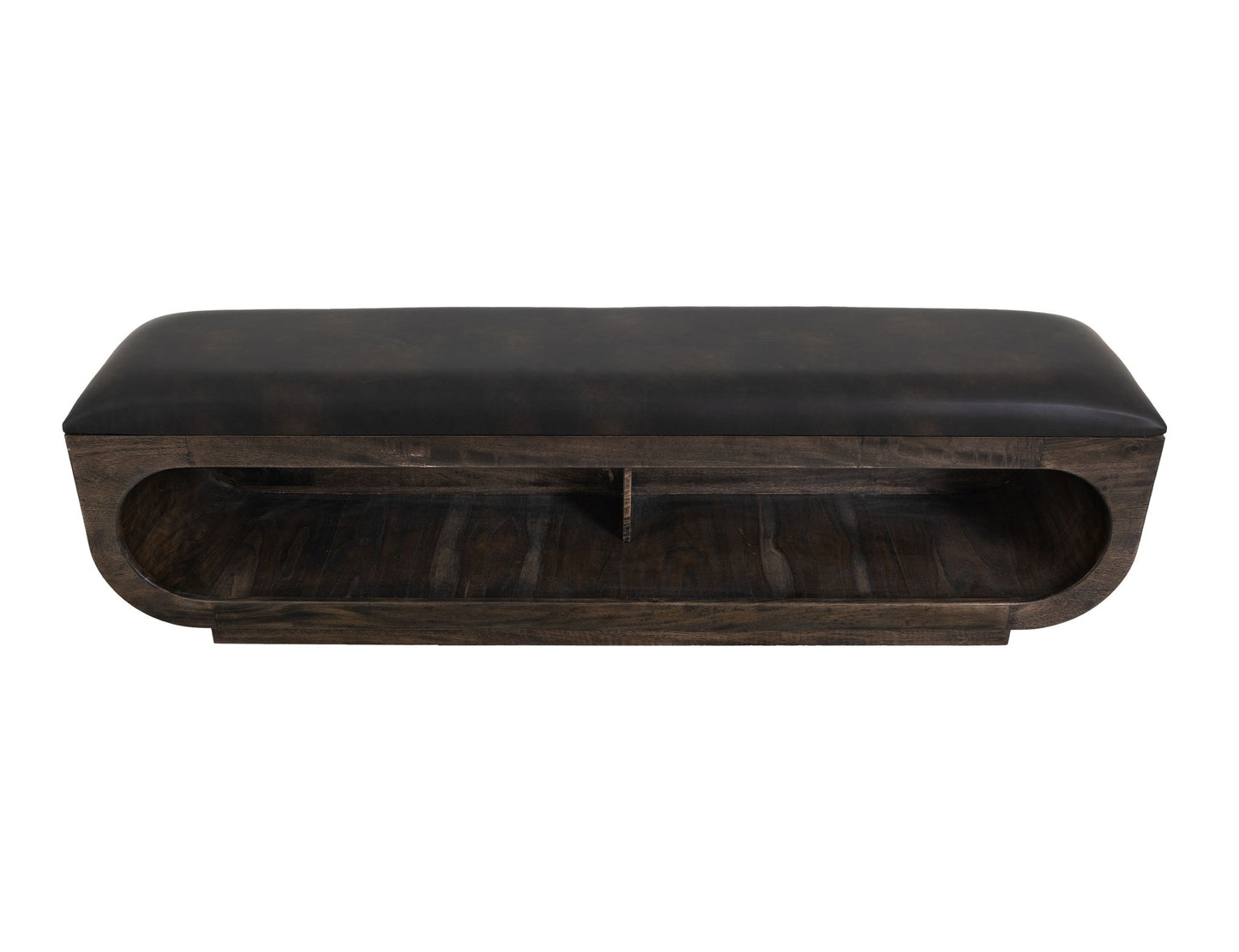 Black Balam - Wooden Bench With Cushioned Seat - Oil Black
