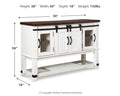 Valebeck - Dining Room Server - White / Brown