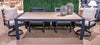 East Beach - Rectangular Dining Table With Umbrella Option - Blue