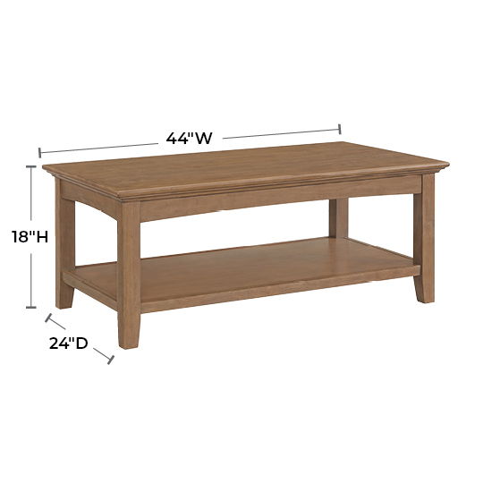 McKenzie - Rectangular Cocktail Table - Pecan
