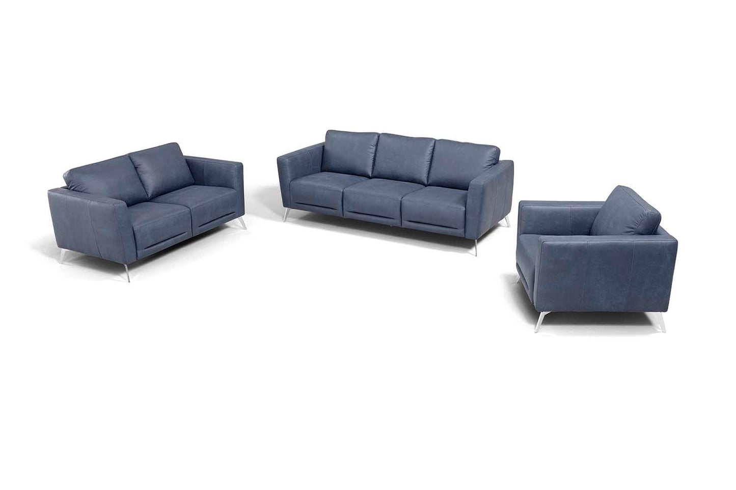 Astonic - Loveseat - Blue Leather