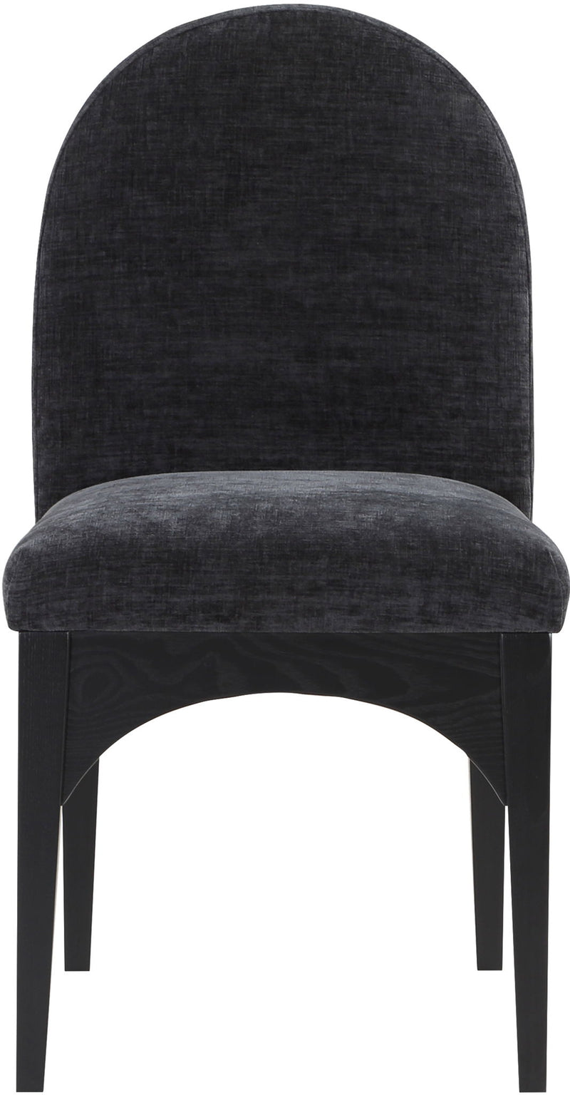 Waldorf - Chenille Dining Side Chair With Black Legs