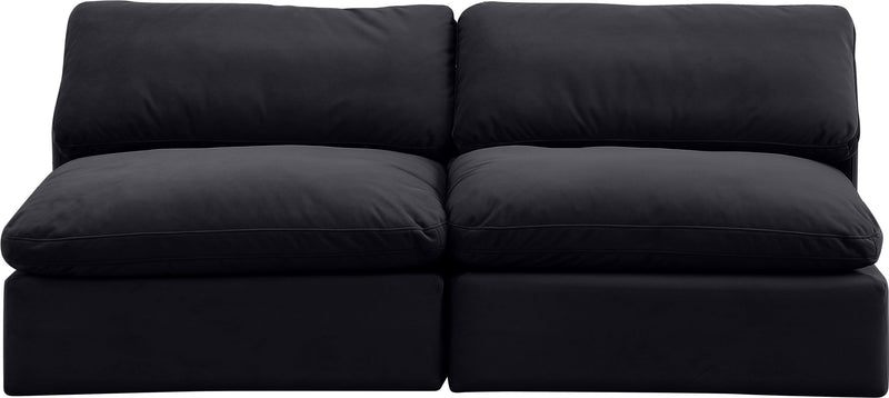 Comfy - Velvet Modular Armless Sofa 2 Seats
