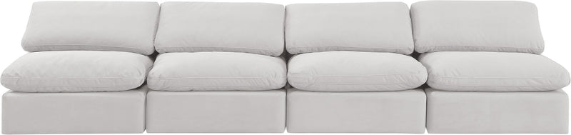 Indulge - Velvet 4 Seat Modular Armless Sofa