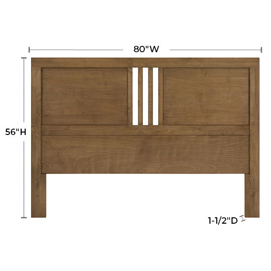 Bailey - King Headboard - Nutmeg