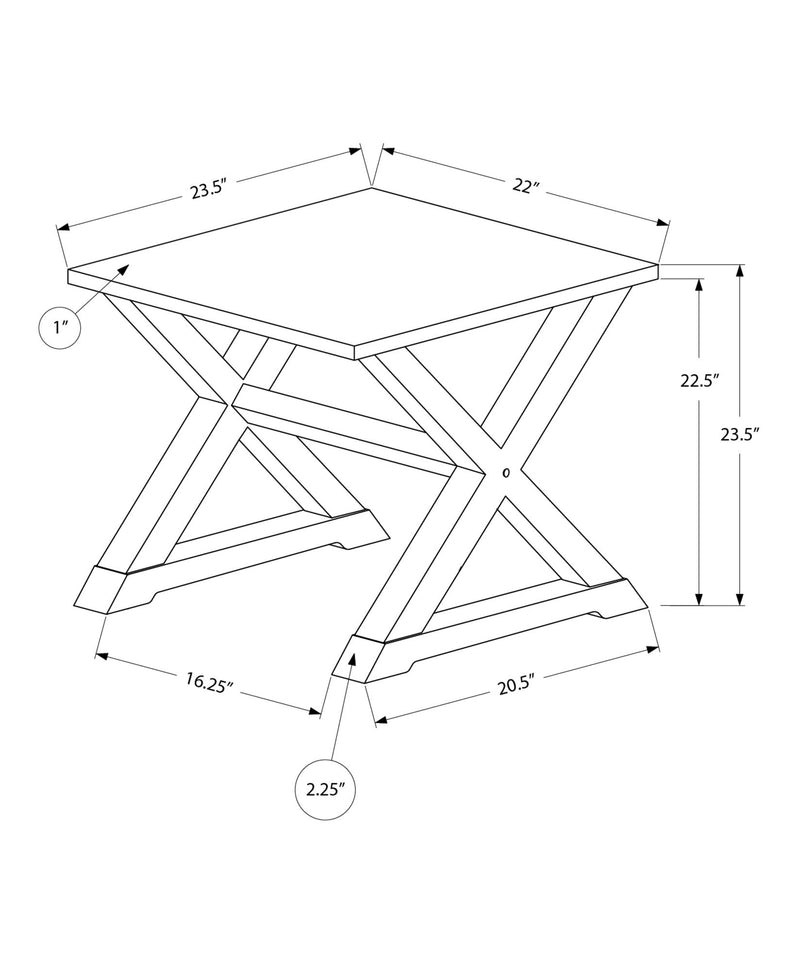 Compact Accent End Table, Square, Transitional