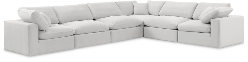 Comfy - 6 Piece Velvet Modular Corner Sectional