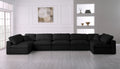 Plush - Velvet Standart Comfort Modular Sectional 6 Piece - Black