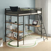 Campus - 3-Shelf Metal Twin Workstation Loft Bed