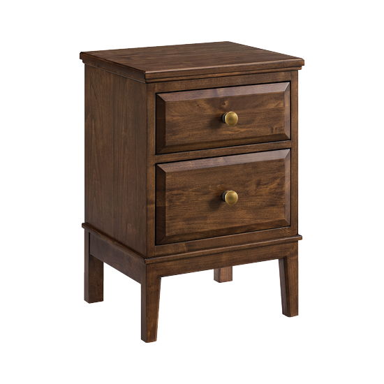 Virginia - Small 2-Drawer Nightstand - Americano
