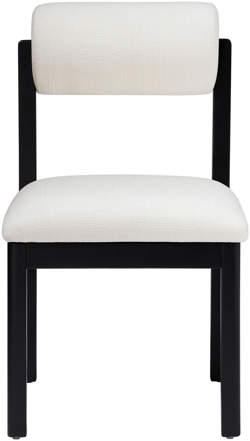 Roundhill - Fabric Dining Chair (Set of 2) - Black Frame