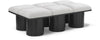 Pavilion - 6 Piece Modular Bench With Black Base