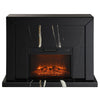 Drisana - Fireplace - Black Mirrored