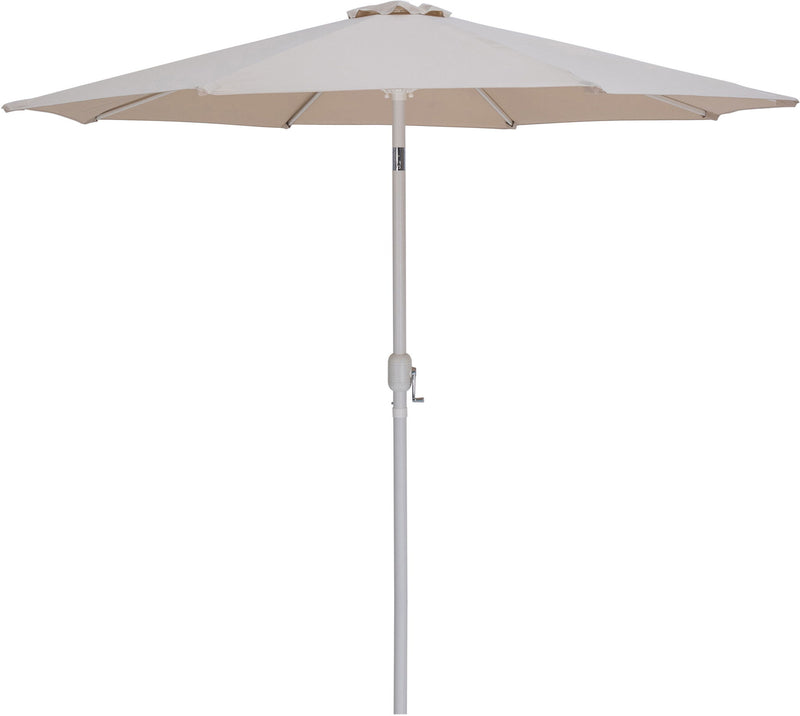 Fiji - Aluminum Patio Umbrella With Square Teak And White Base