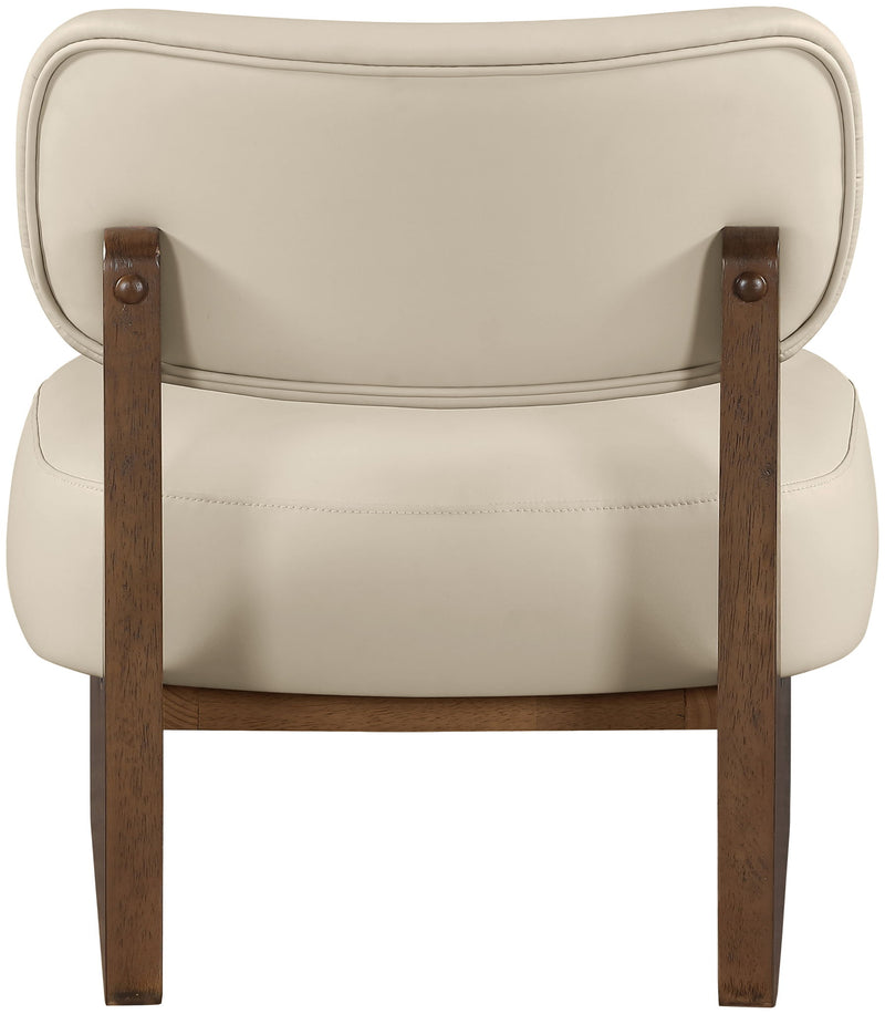 Vetra - Vegan Leather Upholstered Accent Chair With Brown Base