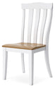 Ashbryn - White / Natural - Dining Room Side Chair (Set of 2)