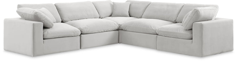 Comfy - 5 Piece Velvet Modular Corner Sectional