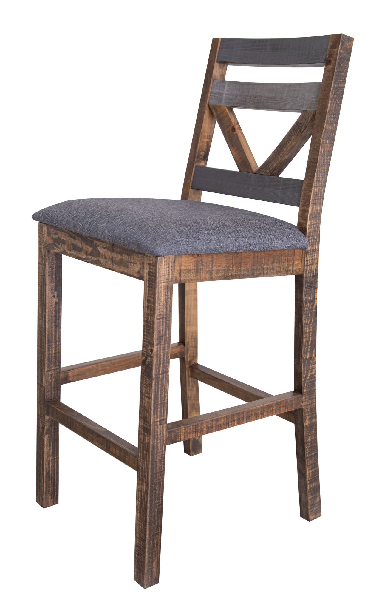 Loft Brown - Barstool (Set of 2) - Two Tone Gray / Brown