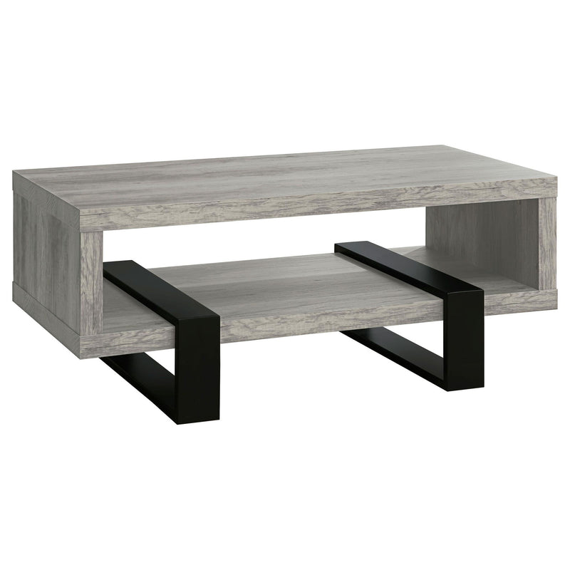 Dinard Engineered Wood Cocktail Coffee Table Grey Driftwood