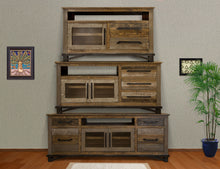 Loft Brown - 76" TV Stand / Console With 2 Drawers / 4 Doors - Two Tone Gray / Brown
