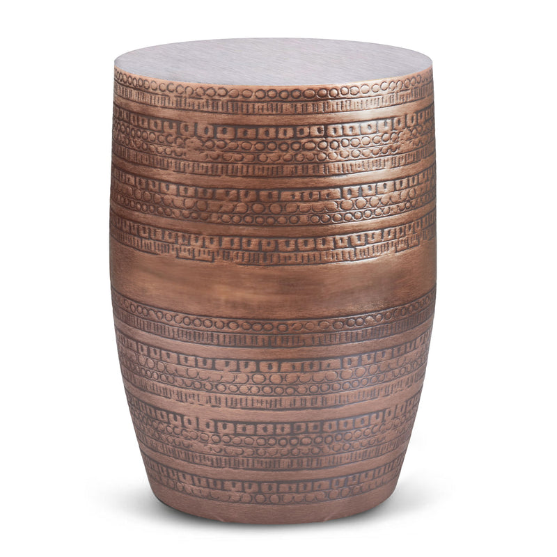 Johnsen - Handcrafted Large Metal Accent Table