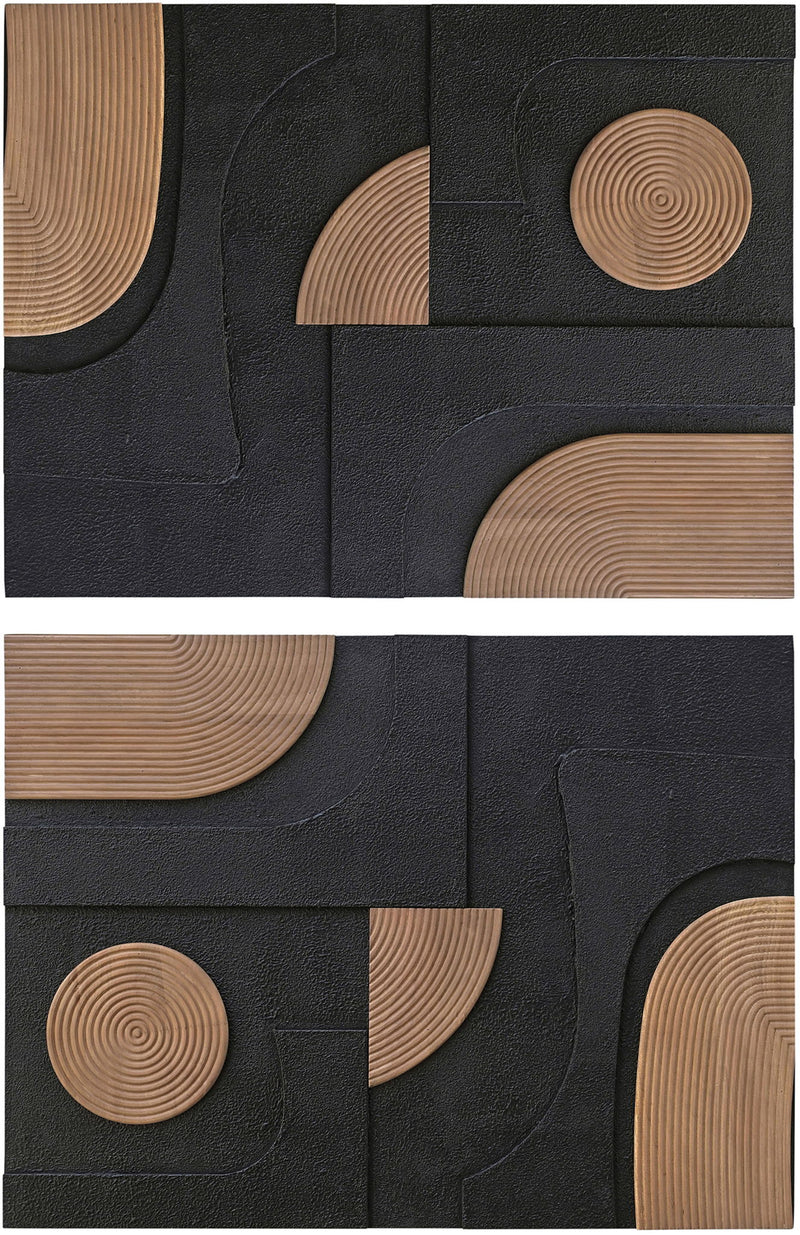 Element - Mango Wood 2 Piece Wall Art