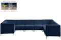 Alina - Modular Sectional 8 Piece - Navy - Fabric