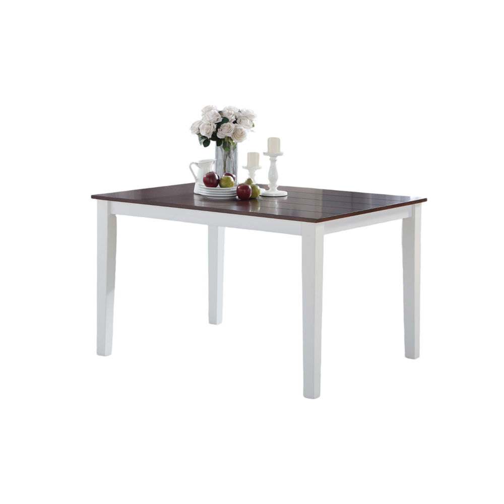 Green Leigh - Dining Table - White & Walnut