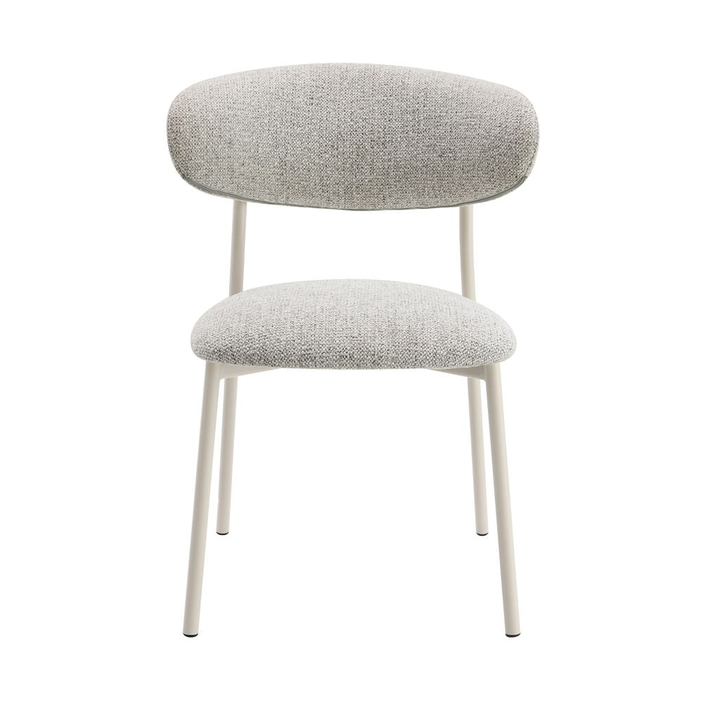 Kalam - Side Chair (Set of 2) - Gray Fabric & Beige Finish