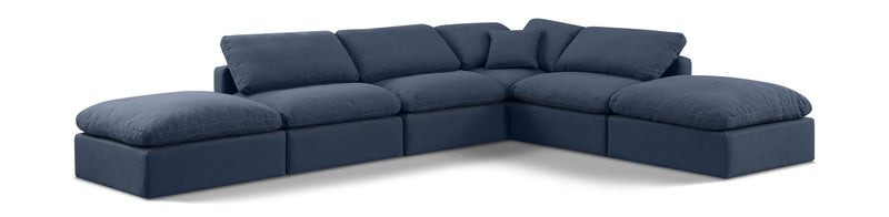 Indulge - Linen 6 Piece Modular Armless Sectional