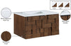 Leonardo - Engineered Stone And Solid Wood 24" Wall Mounted Bathroom Vanity