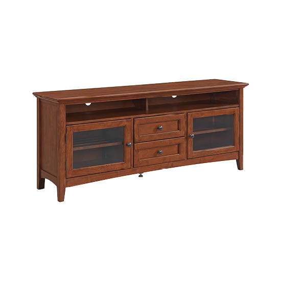 McKenzie - 64" W Sound Bar Media Console - Glazed Antique Cherry