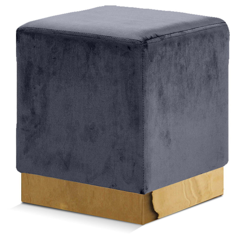 Jax - Stool Ottoman with Gold Base