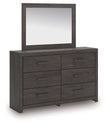 Prendonea - Dresser and Mirror - Charcoal