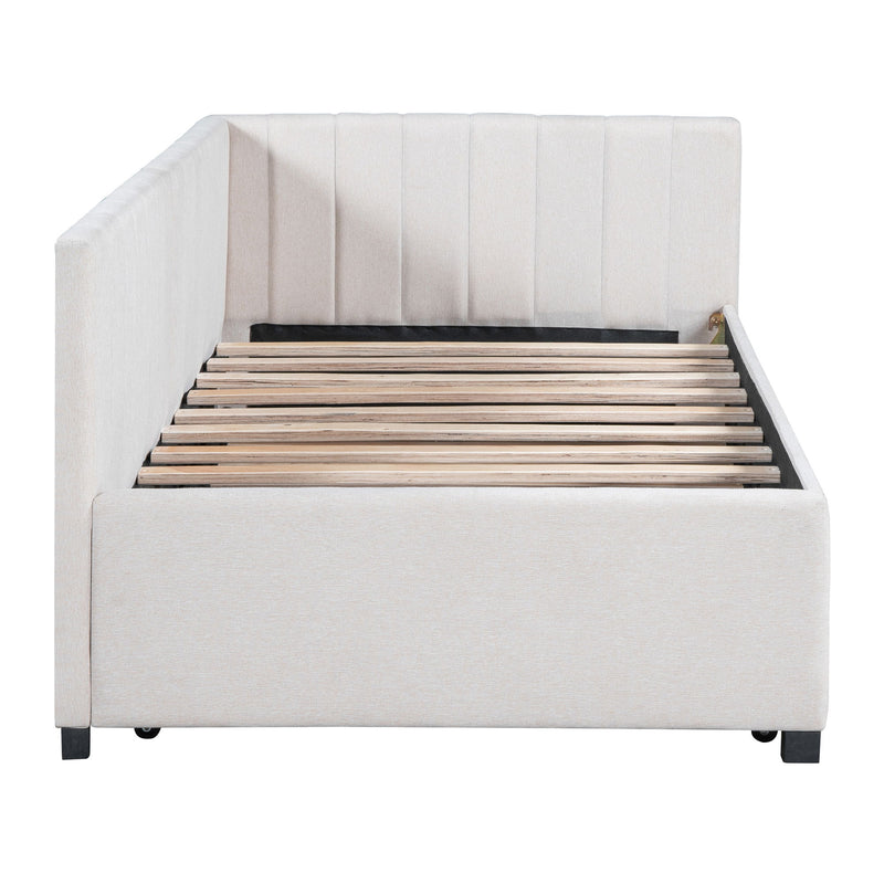 Upholstered Daybed, Sofa Bed Frame, No Box Spring Needed