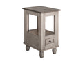 Tornado - Chairside Table - Ivory / Brown