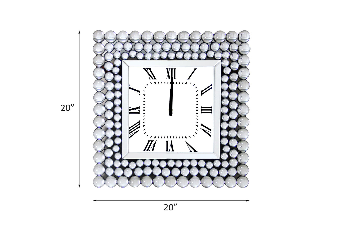 Boffa - Geometric Pattern Trim Wall Clock - Mirrored