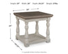 Havalance - Rectangular End Table - Gray / White