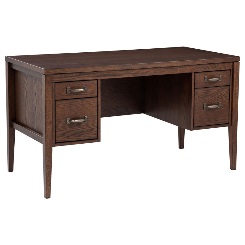 Graham 54-inch 4-drawer Double Pedestal Lift Top Computer Desk Chocolate