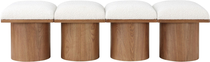 Pavilion - 4 Piece Modular Bench With Brown Base