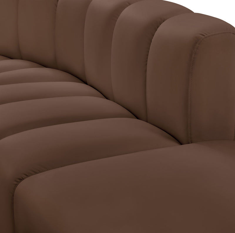 Arc - Faux Leather 6 Piece Modular Sofa