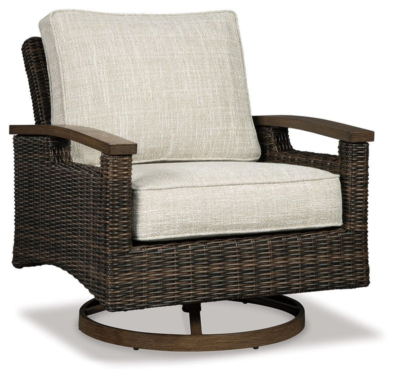 Paradise Trail - Swivel Lounge Chair (Set of 2) - Medium Brown