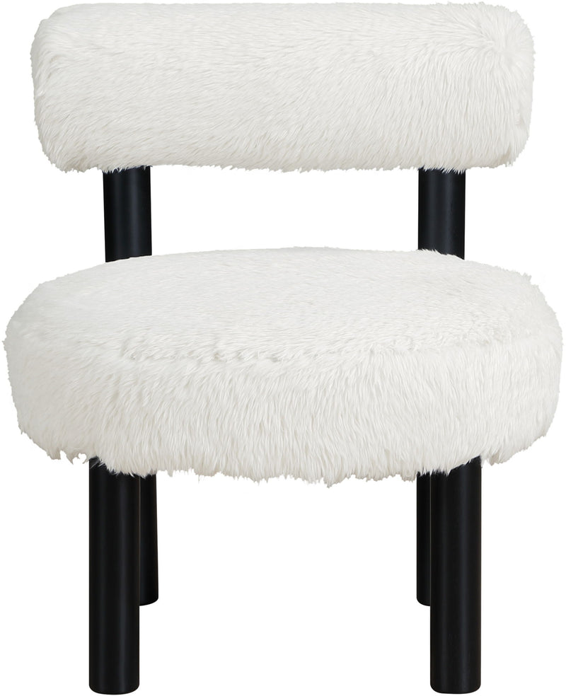 Ambre - Vegan Shearling Fabric Upholstered Accent Chair
