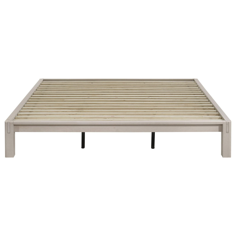 Gislen Eastern King Easy Assembly Wood Platform Bed White