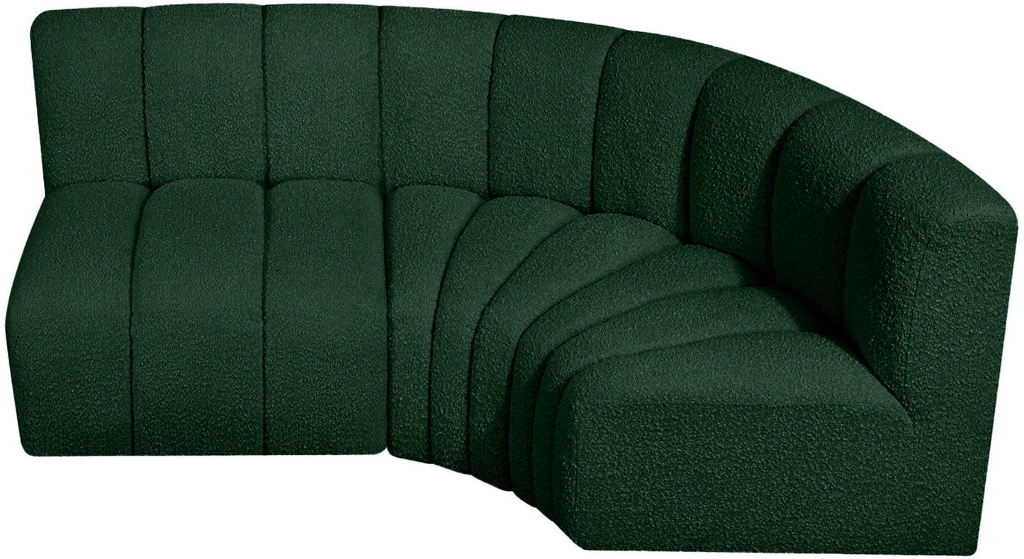 Arc - Boucle Fabric 3 Piece Sofa